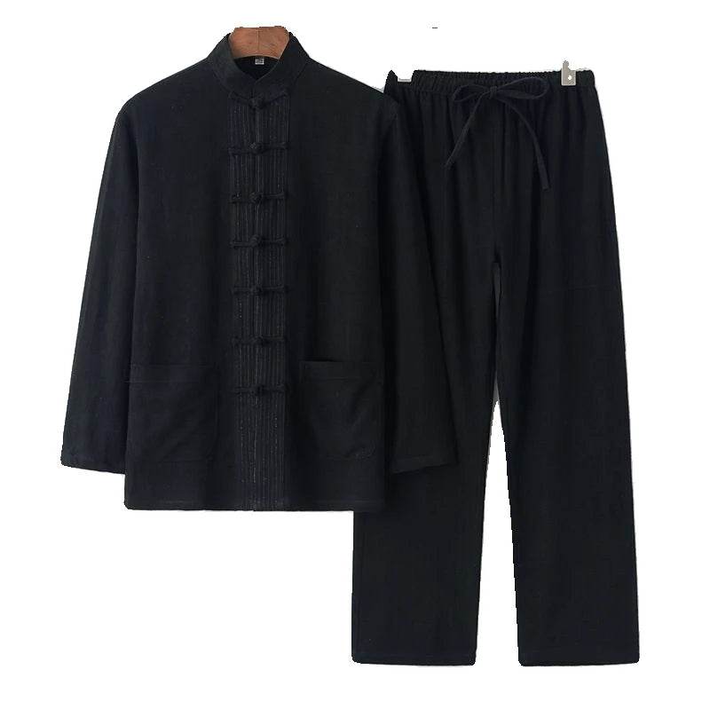 Hanfu Men Chinese Clothes for Men News Year Top Pant Hanfu Kung Fu Clothing Blouse Party Male Tang Suit Plus Size M-XXXXXL - AIAZ