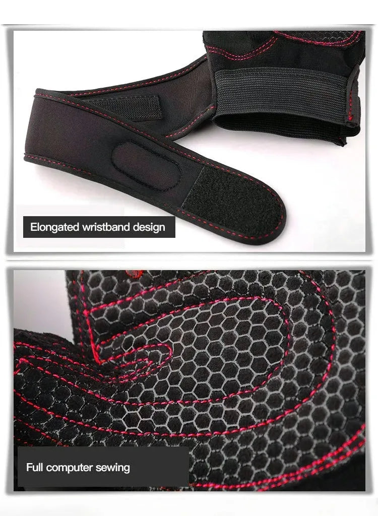 Outdoor Sport Gloves for Men Women Wrist Guard Fitness Gym Cycling Hiking Boxing Exercise Training Workout Long Wrist Fingerless