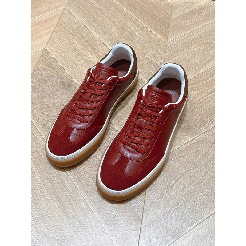 Real Leather Deqin oes ex Casual Cross Bule Sle Spring Summer Color Blo Leisure Board oes Trendy Women's Men's