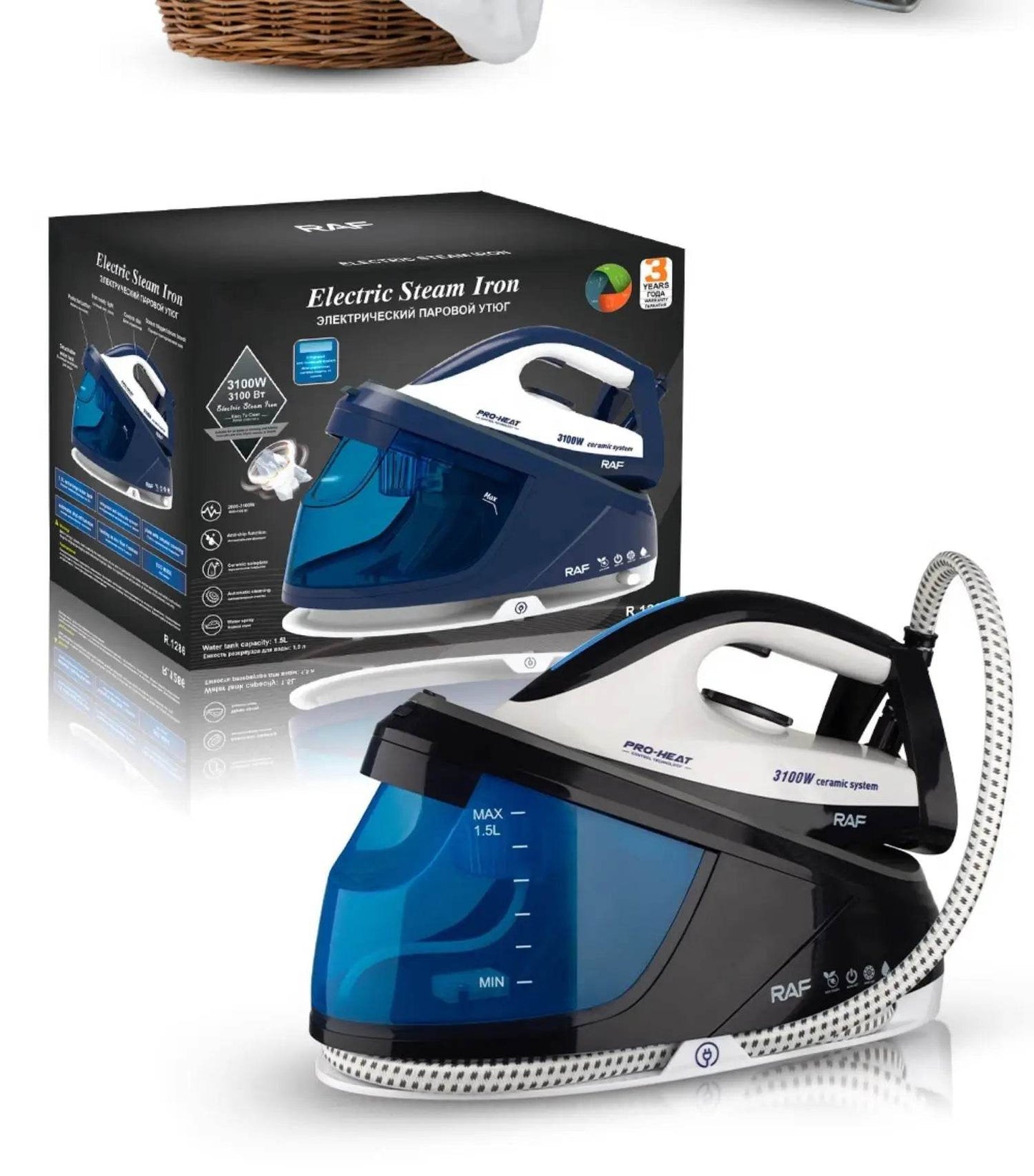 3100w Steam iron Pressure Steam Iron Hanging Bottle Type Garment Curtain Hanging Iron - AIAZ