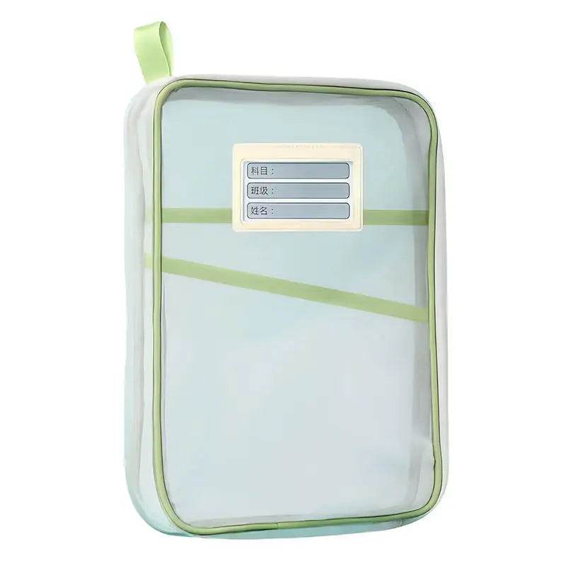 School Office Supplies Stationary Bag Stationery Storage Bag Double-layer Mesh Zipper Bag Large Capacity Organizer Folders - AIAZ