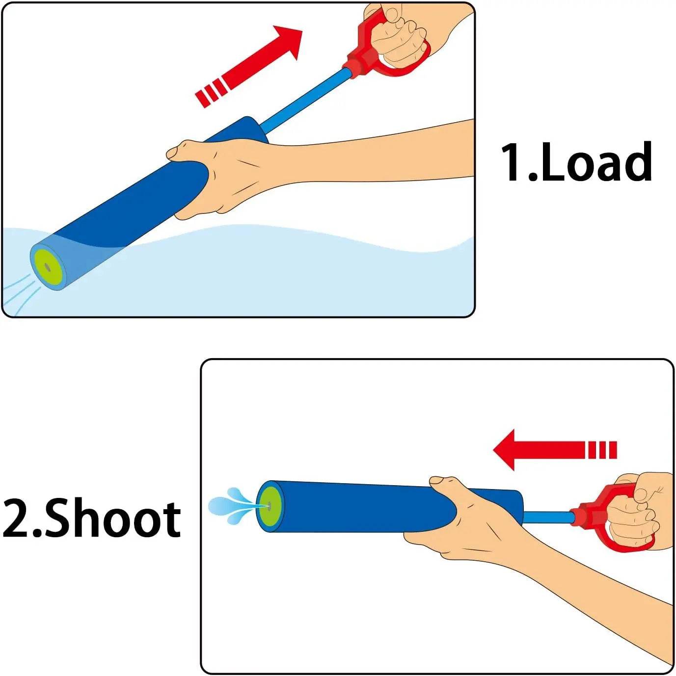 6 Pack Water Guns Shooter Super Foam Soakers Blaster Squirt Guns Pool Toy Plastic Handle Summer Swimming Beach Garden Outdoor - AIAZ