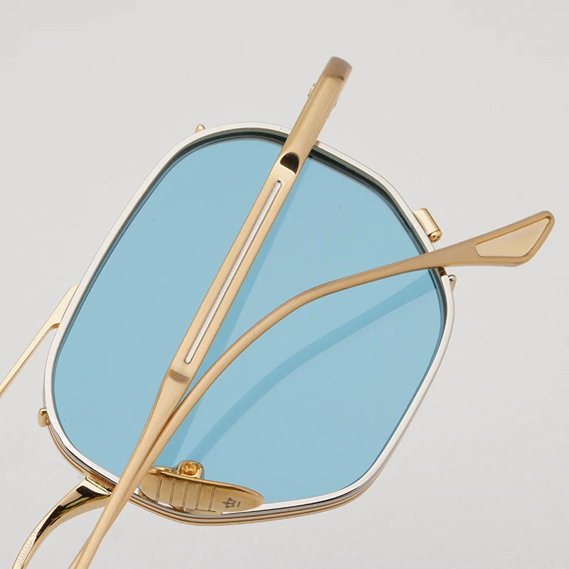 MARBOT Sunglasses Double Bridge Design Handmade Quality Alloy Rectangular Designer Brand Classic Alloy Glasses Outdoor UV400