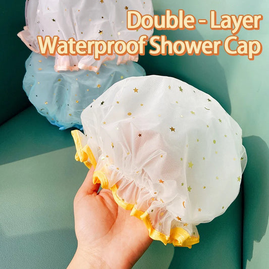 Shower Bath Cap Girl Luxury Women's Reusable Shower Cap Donuts for Hair Swimming Cap Shower Bonnet Douche