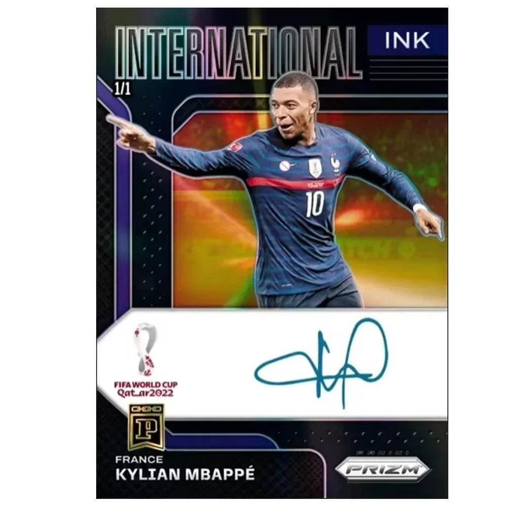Panini collectible card laser flash DIY Messi Cristiano Ronaldo Kylian Mbappe David Beckham Card bricks Holiday gifts 1.5mmthick - AIAZ