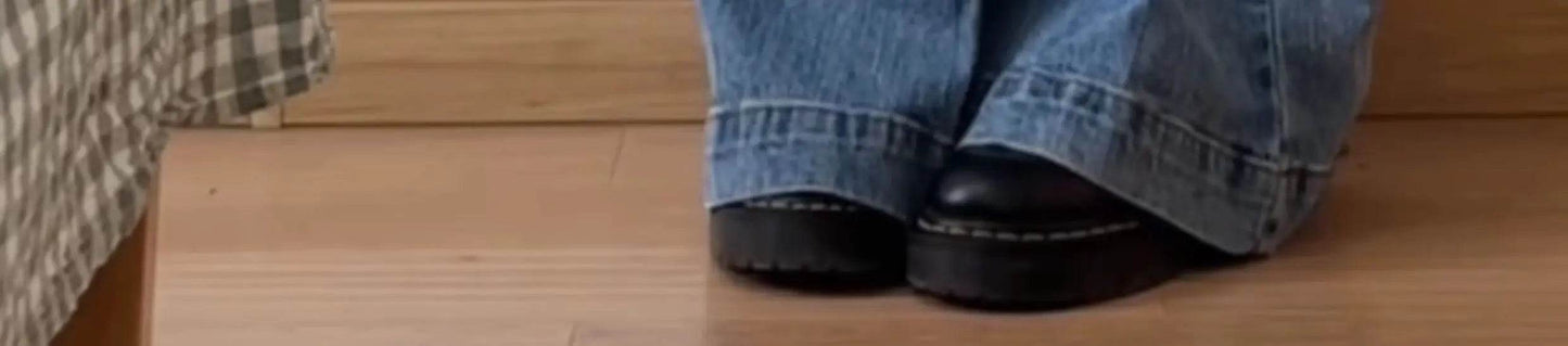 Autumn Winter Women Vintage Old Money Baggy Flare Jean Japanese Y2K Streetwear Denim Pants Grunge Bell-Bottom High Street Korean - AIAZ