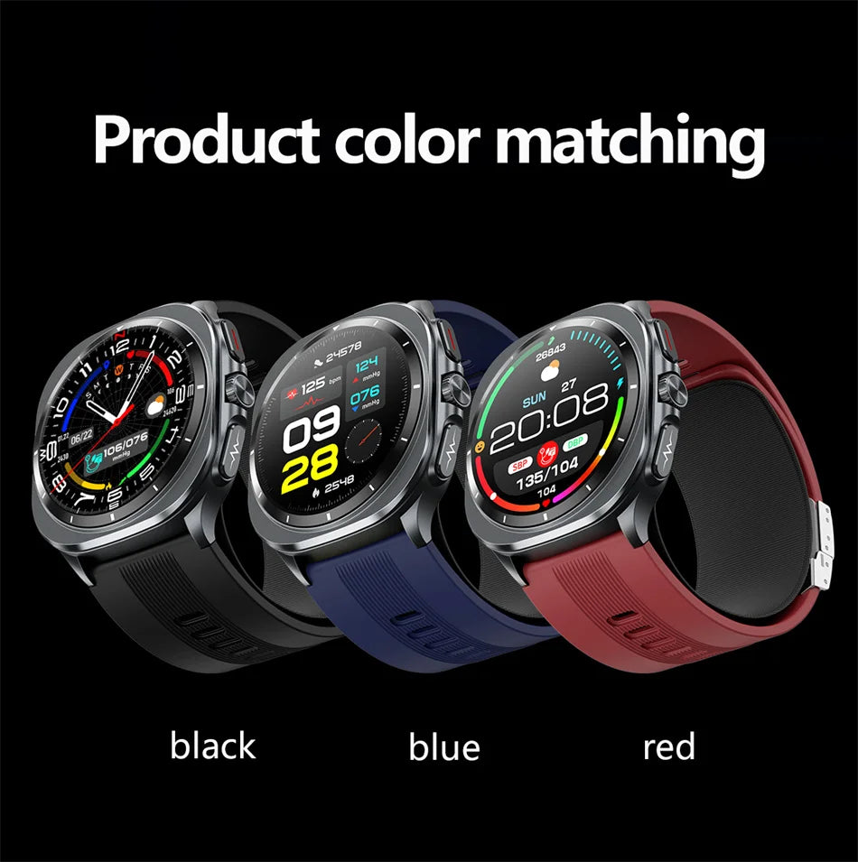 2025 New Health Nursing Accurate Measure Blood pressure Smart Watch With Air pump airbag Blood lipids Uric acid Smartwatch Men