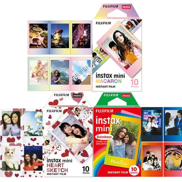 Fujifilm Instax Mini Color Film 10-50 Sheets For FUJI Instant Camera Mini 12 Mini 11 9 8 25 7s Camera LiPlay Mini Link SP-1 SP-2