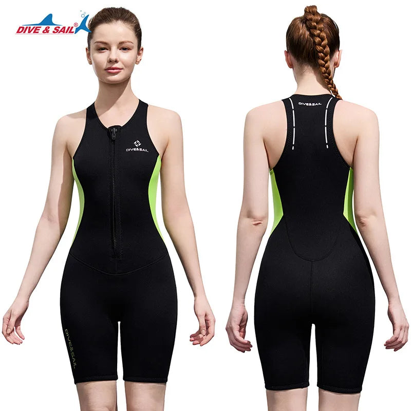 2MM Diving Pants Sunscreen Cold Proof Warm Men Women Neoprene Diving Vest Sleeveless Wetsuit Top Surfing Snorkeling