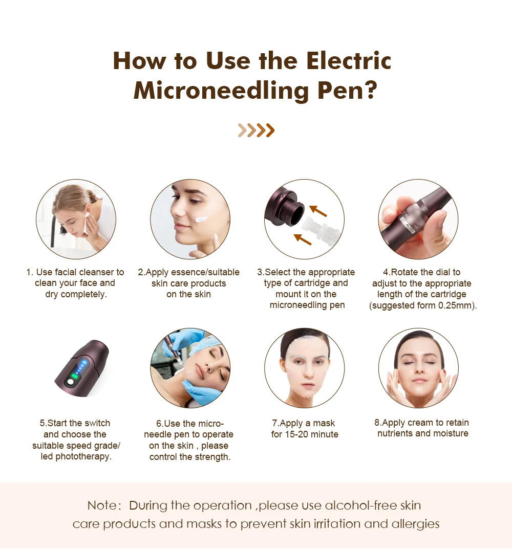 Authentic Dr.pen Ultima M8S Wireless Professional Derma Pen With 22 Needles Catridges For Hair Growth Microneedle Therapy Pen