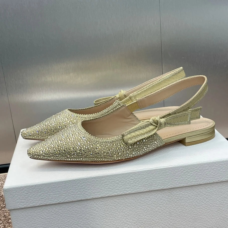 Top Quality Luxury Womens Sandal Casual Lace Flat Fashion Embroidered Muller Shoes Designer Silk Leather Soled High Heel