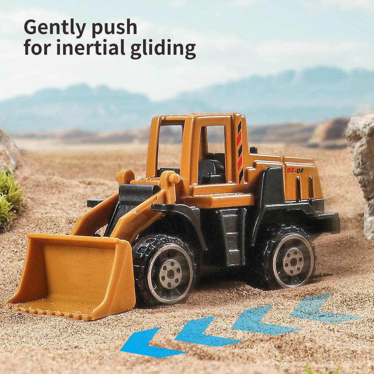 6pcs/set Toys for Boys Alloy Engineering Truck Toy Car Excavator Bulldozer Roller Miniature Model Diecast Kid Birthday Gift - AIAZ