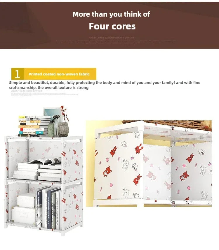 Floor To Ceiling Household Simple Bookshelf, Desktop Storage Shelf, Simple Children's Bookshelf, Multi-layer Miscellaneous Shelf