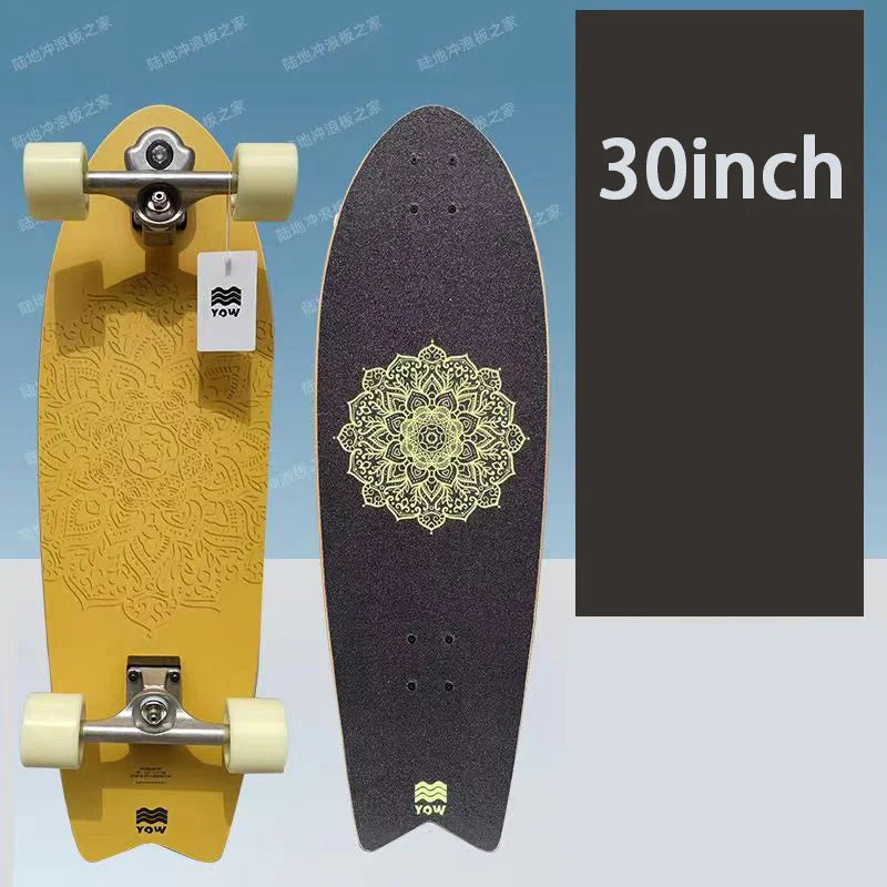 YOW land surf skateboard longboards whole kits good quality spring system branded with trucks wheels bearings and tool