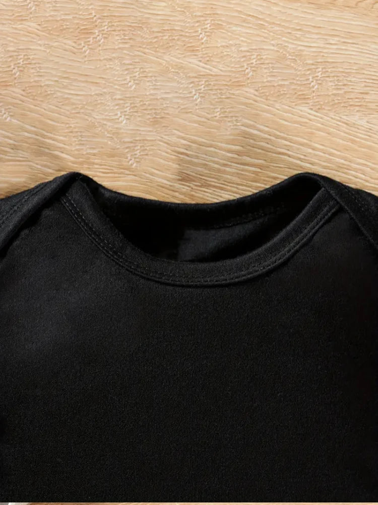 Newborn Baby Boys Girls Clothes Infant Cartoon Daddy and Me Print Funny Short Sleeve Bodysuit Summer Romper Infant Jumpsuit