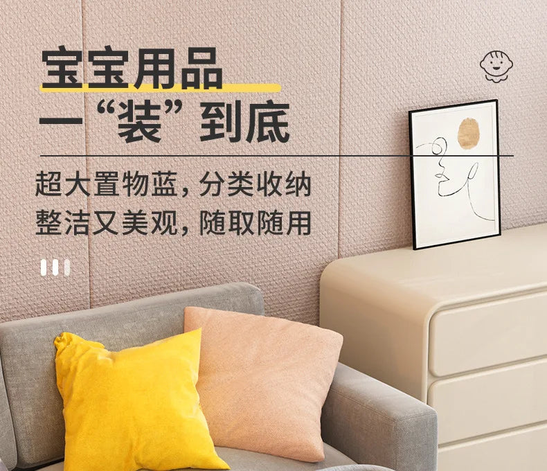 Crib Movable Multi-Function Folding Height Adjustment Splicing Queen Bed Baby Bassinet Newborn Baby Bed Anti-Overflow
