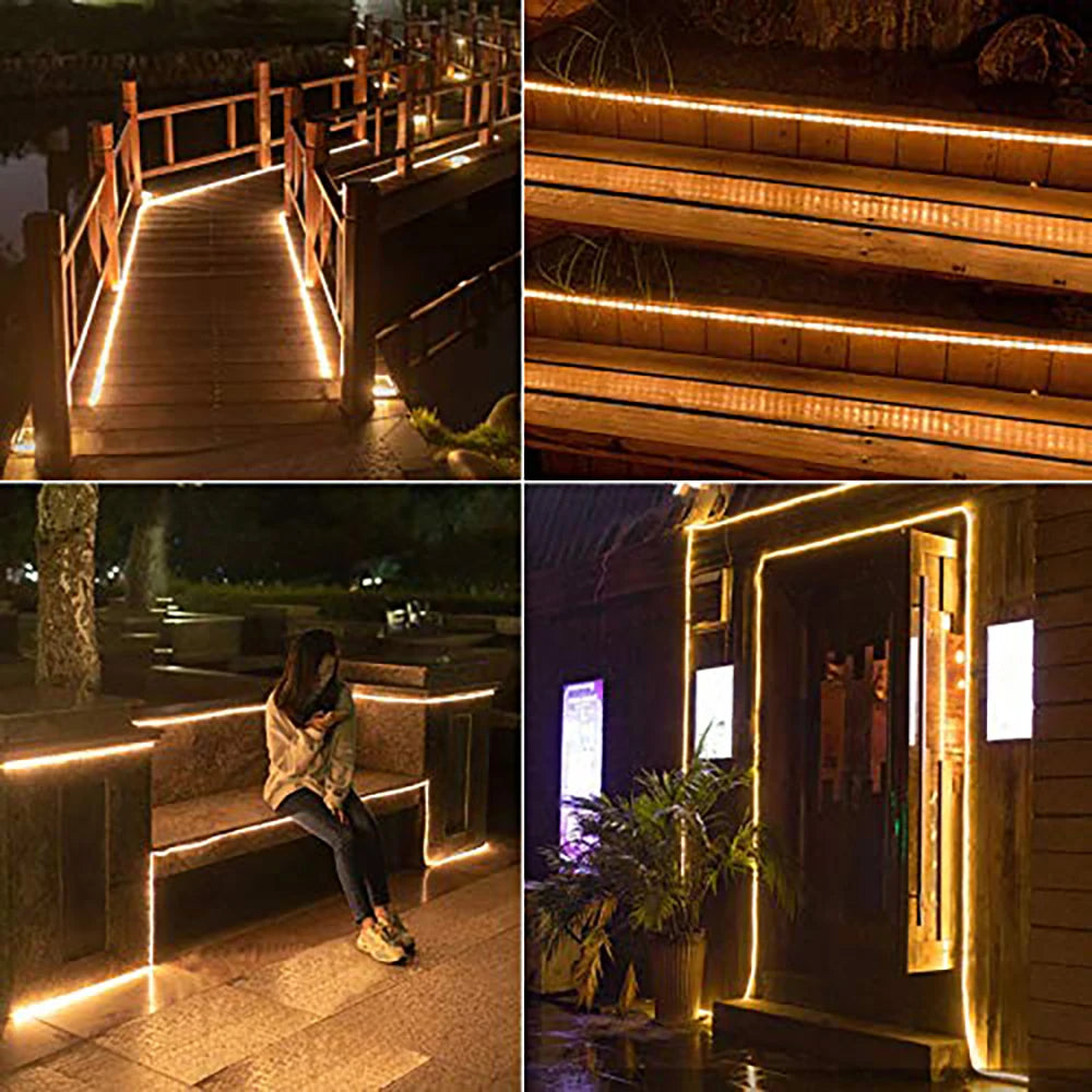 Outdoor Solar LED Strip Light Strip With IP65 Waterproof 5M Light Strip Suitable for Outdoor Courtyard Decoration LED Lights