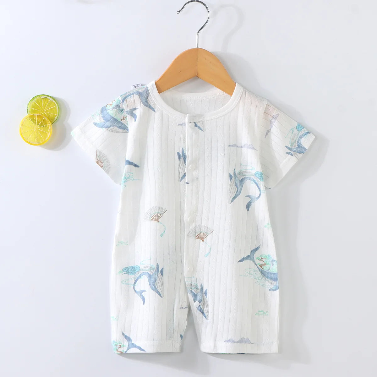 2025 New Baby Onesies Climbing Clothes Pure Cotton Summer Newborn Boys Girls Rompers Short-Sleeved Thin Harness Infant Clothes