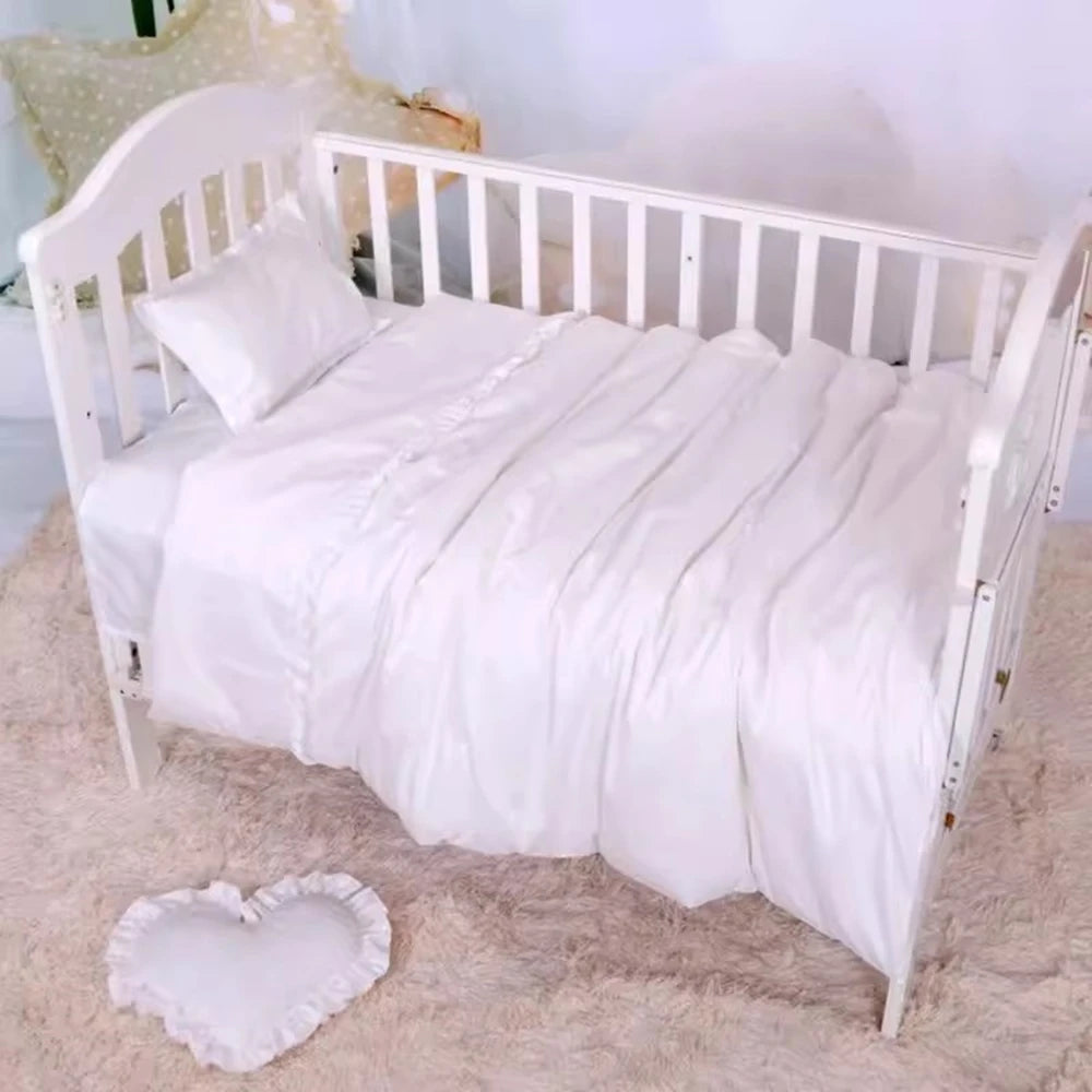 Without Filling 3Pcs Baby Nursery Crib Bedding Set Duvet Pillow Covers Cotton Sheet Include Duvet Cover Pillowcase Sheet