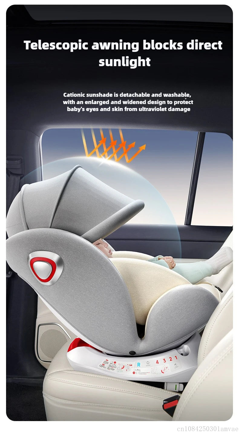 Universal 360° rotation Child Car Safety Seats baby car seat sit chair for 0-12 years old ISOFIX steel interface for newborn