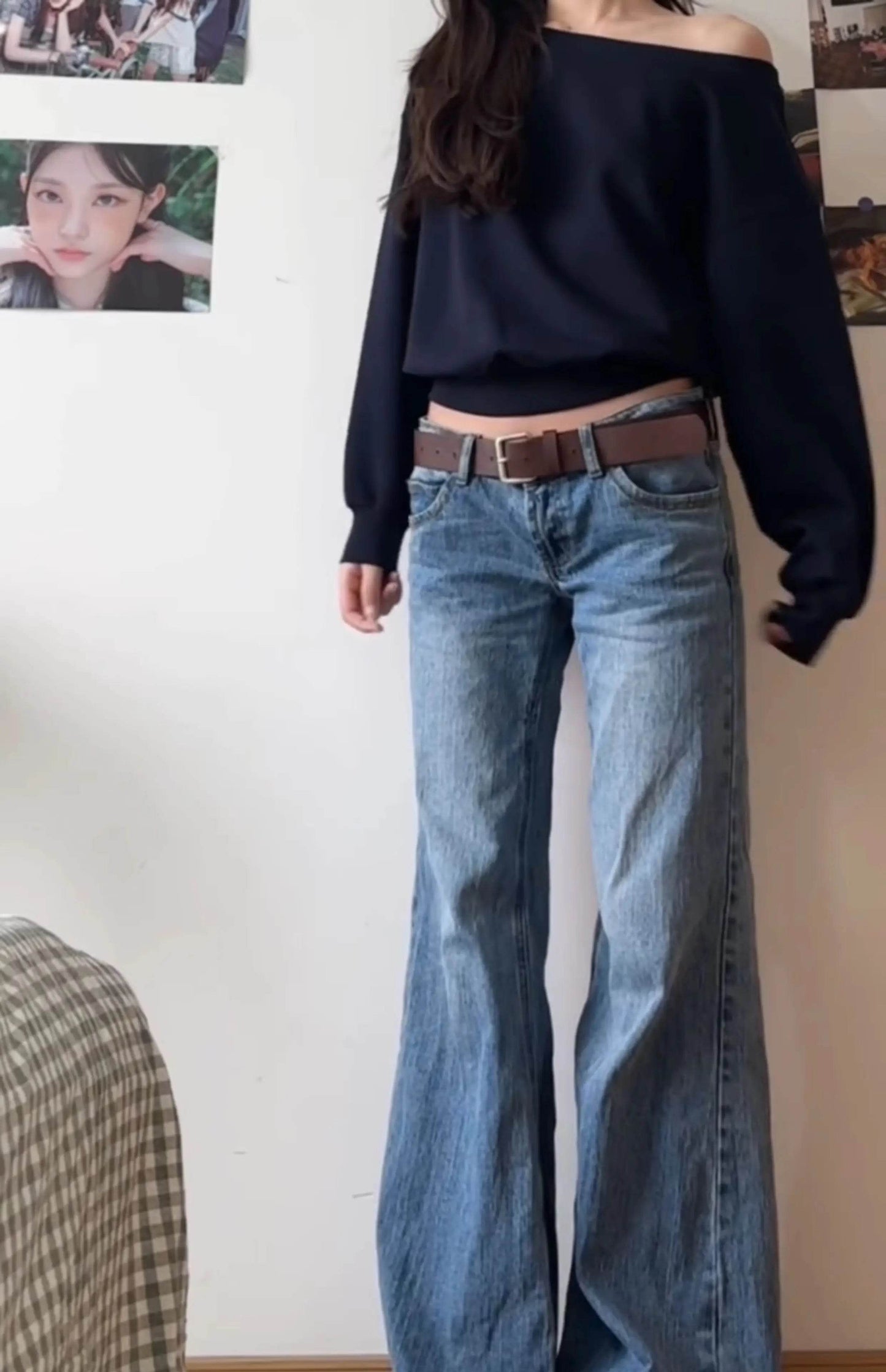 Autumn Winter Women Vintage Old Money Baggy Flare Jean Japanese Y2K Streetwear Denim Pants Grunge Bell-Bottom High Street Korean - AIAZ