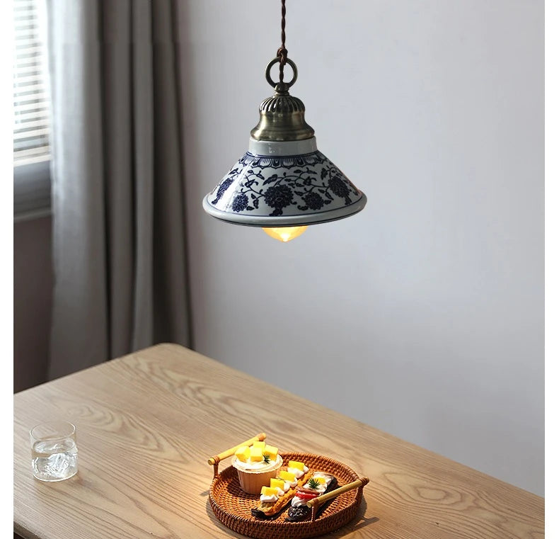 IWHD Modern Simple Ceramic LED Pendant Lamp Home Indoor Decor Lighting Bedroom Restaurant Dinning Living Room Lights Hanglamp
