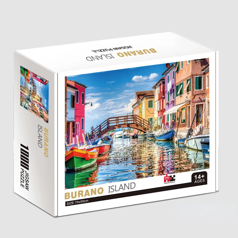 75*50cm 1000pcs Puzzle Difficult Adult World Famous Painting Puzzle Landscape Stress Relief Education Puzzle Toys