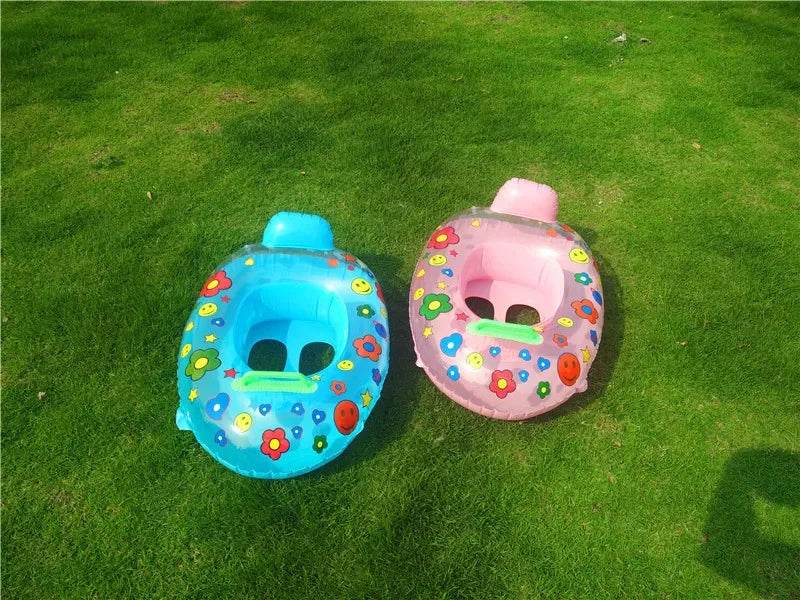 Baby Kids Swimming Floats Cartoon Ring Safety Swimming Ring Inflatable Swim Float Seat Boat Water Fun Pool Toy Gift for Baby Kid - AIAZ