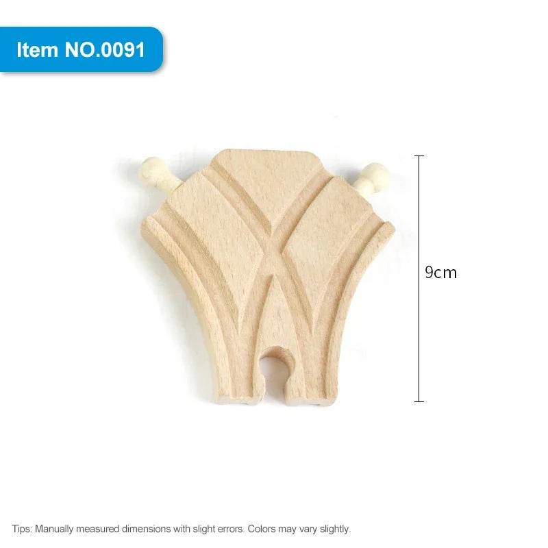 DIY Children Wooden Train Rail Track Accessories Toy Cross Track Railway Toys Compatible All Track for Kids Boys & Girls Gifts - AIAZ