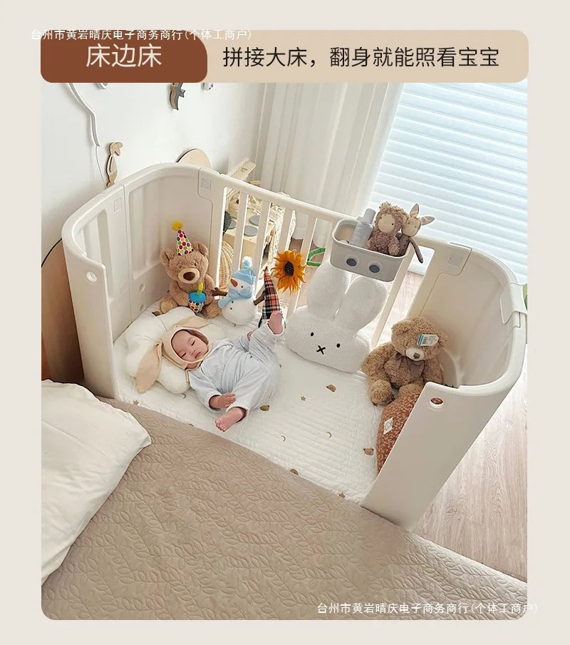 Crib Adjustable Movable Splicing Game Bed Baby Multifunctional Diaper Table