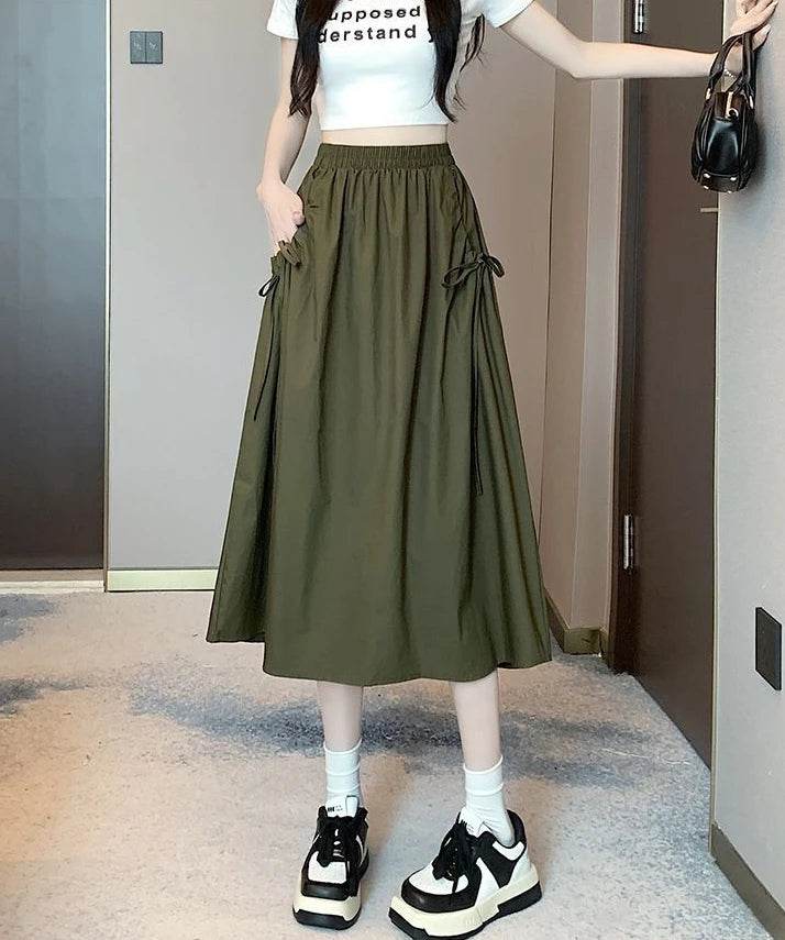 Skirts For Women Chubby Woman Skirt Drawstring Cargo New In Cheap Stylish Chic And Elegant Offer Aesthetic Hot Clothing Sales V - AIAZ