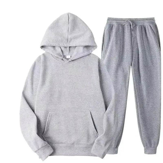 2025 Winter Hoodie Sets Men Fashion Red Hoodies Black Brand Pants Casual Jogger Suit Tracksuit Sweatshirt Woman Pullover - AIAZ