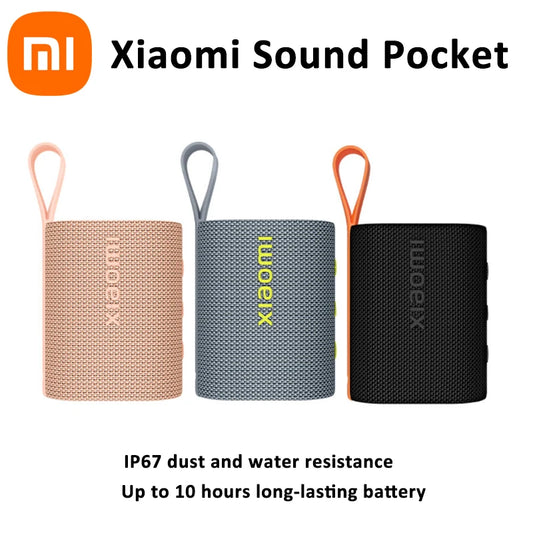 NEW Xiaomi Sound Pocket IP67 Bluetooth 5.4 Portable Speaker TWS Stereo Combo 1000mAh 10-Hour Ultra-Long Battery Life Microphone