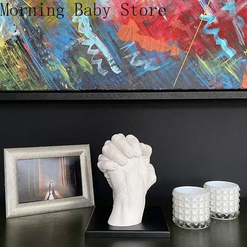 DIY Couples Hand Model Casting Clone Powder Kit Handmade Mold Crafts Valentine's Day Gift Wedding Anniversary Accessories