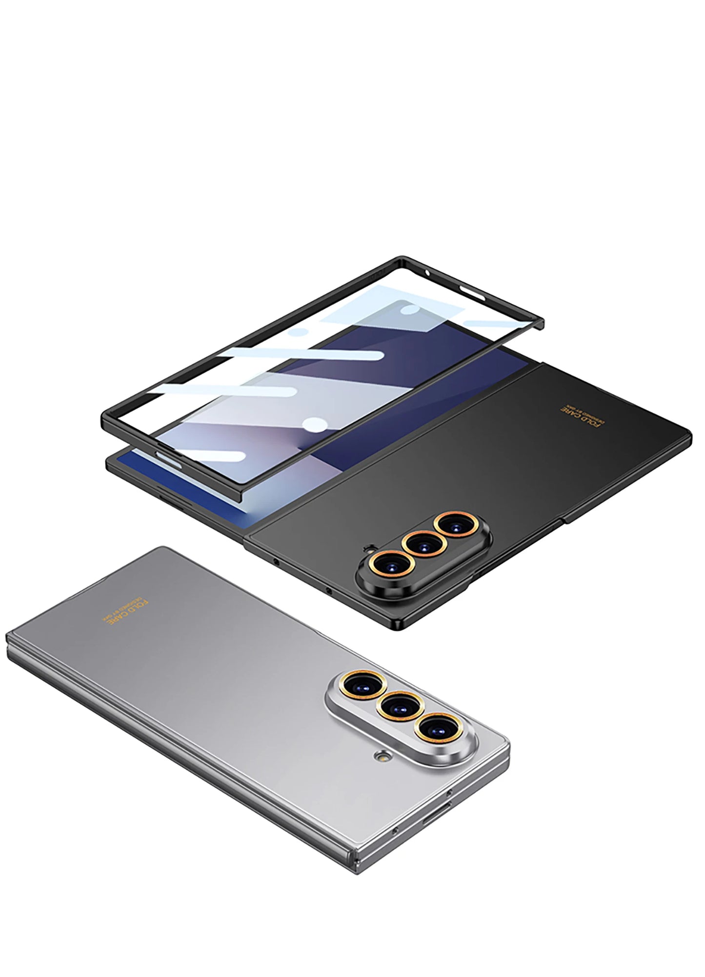 Luxury Fashionable Ultra-thin Phone Case For Samsung Galaxy Z Fold 7 5G With Screen Glass Protect Film Matte Protector Cover