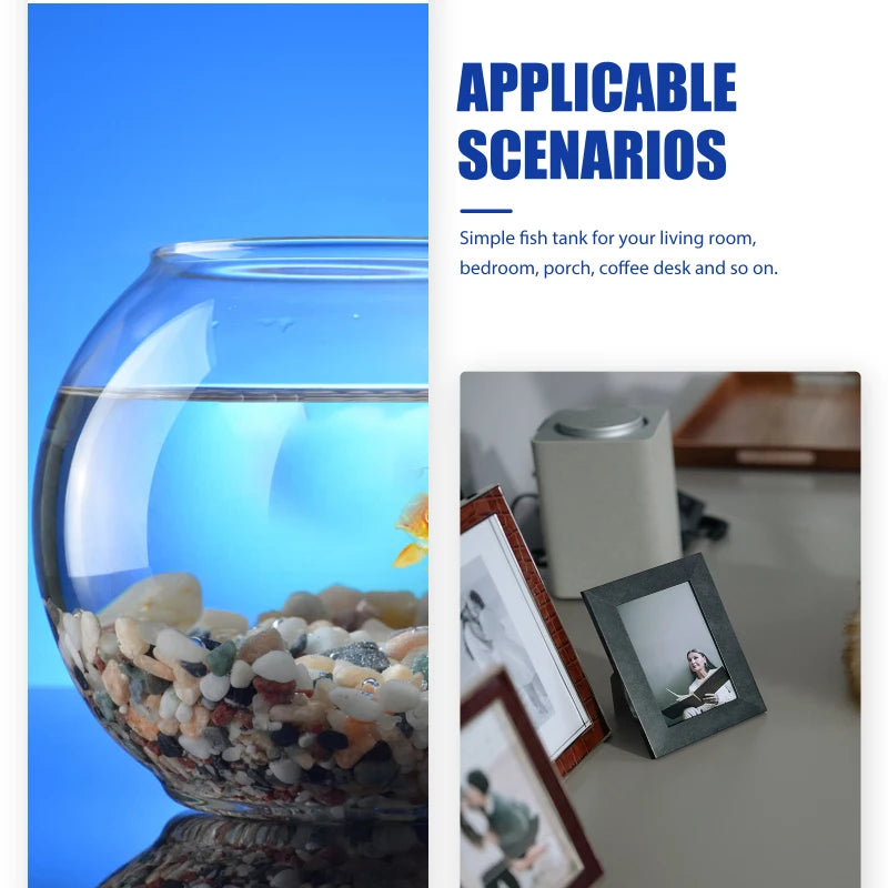 Creative aquarium LED decoration small aquarium fish tank betta transparent fish tank LED light goldfish small fish tank