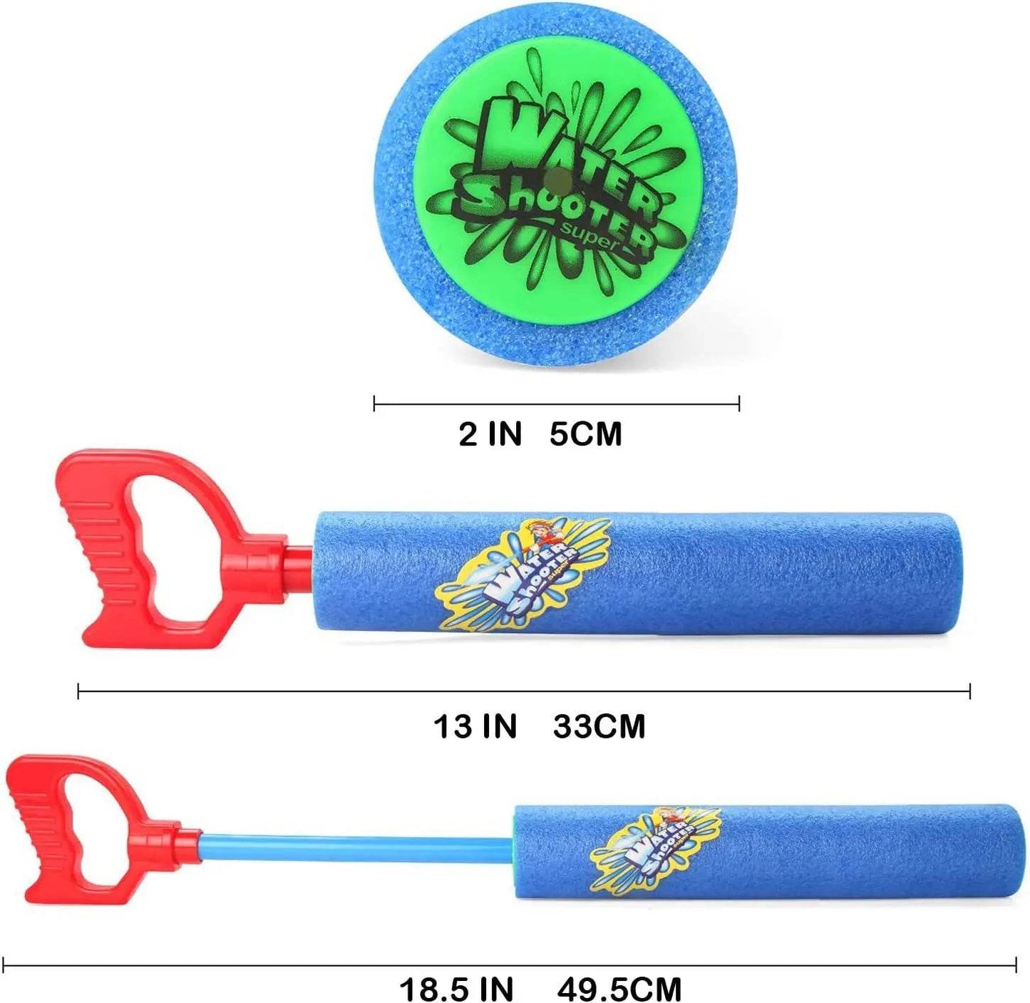 6 Pack Water Guns Shooter Super Foam Soakers Blaster Squirt Guns Pool Toy Plastic Handle Summer Swimming Beach Garden Outdoor - AIAZ