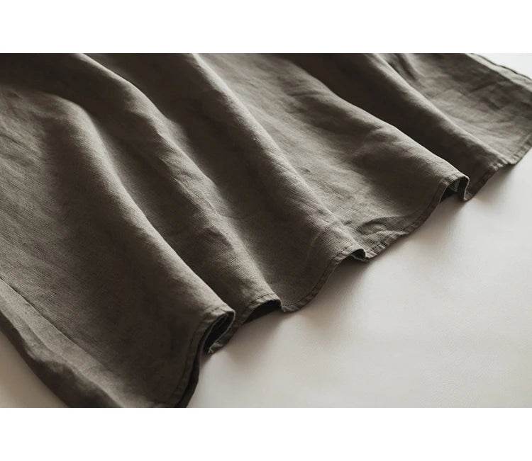 Linen Cotton Sleeveless Long Dress Vintage Slimming A Line Dress For Women Summer Solid O Neck Tank Robe Casual Clothes X1399 - AIAZ