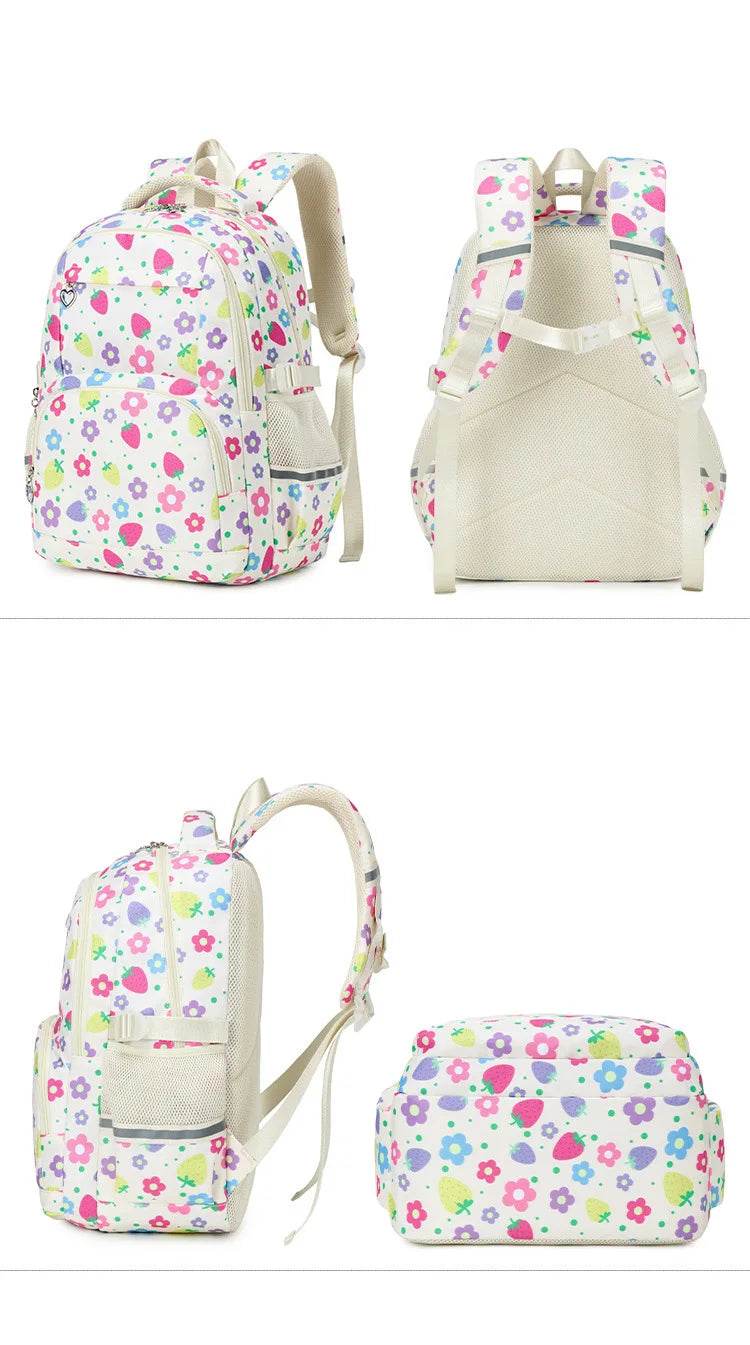 School Bags for Girl Pencil Case Colorful Set School Backpack Book Bag Luxury Brand Schoolbag Teenager's Backpack Kids - AIAZ
