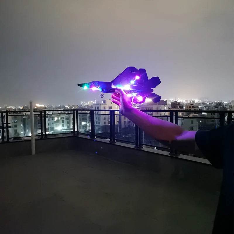 2024 New F22S 2.4G 4CH 3D6G RC Airplane Raptor F22 Warplane WLtoys A180 Upgrade Version LED Light With Gyroscope Out Door Toys - AIAZ