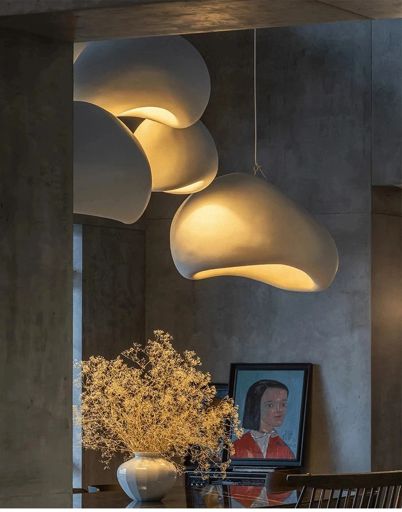 Japanese Wabi Sabi Chandelier Modern LED Pendant Light for Dining Living Room Bedroom Bar Designer Homestay E27 Hanghing Lamp
