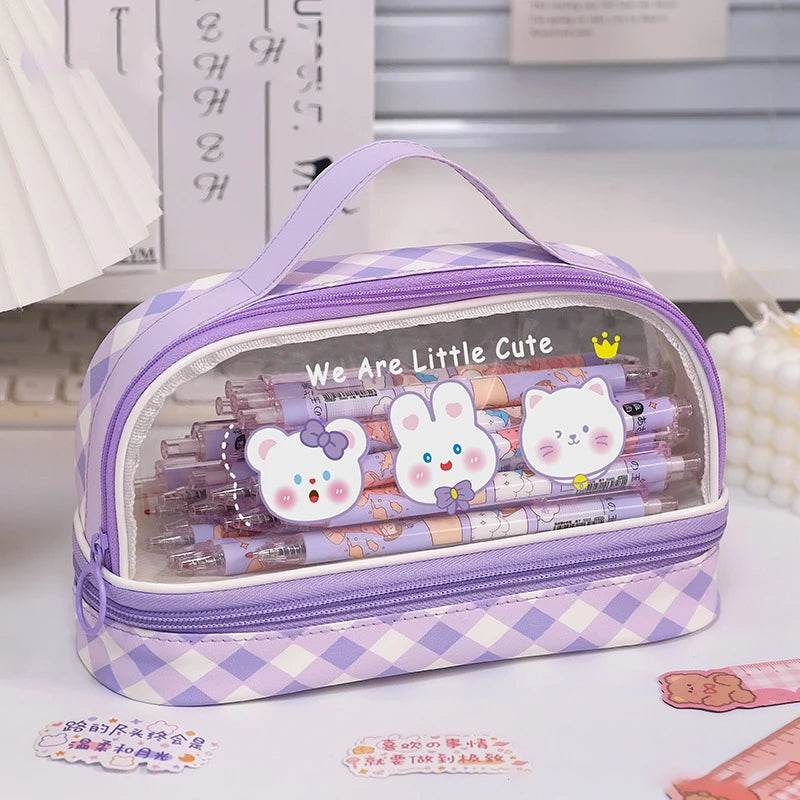 Pencil Cases For Girls School Supplies Pencil Pouch Trousse Scolaire Large Capacity Pencilcase Estuche Escolar Cute Pencil Case - AIAZ