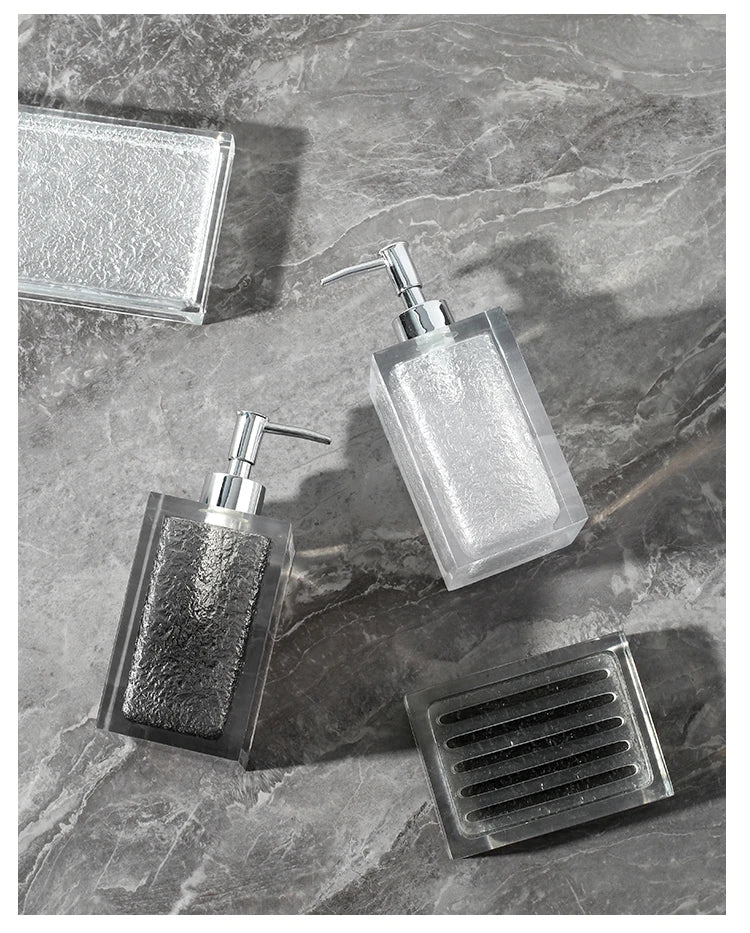 Resin Hand Sanitizer Dispenser Bathroom Dispensador Jabon Y Shampoo Refillable Lotion Shower Gel Holder Portable Soap Bottle