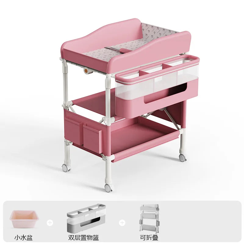 Diaper Table Baby Care Table Portable Multifunctional Foldable Shampooable Baby Diaper Table