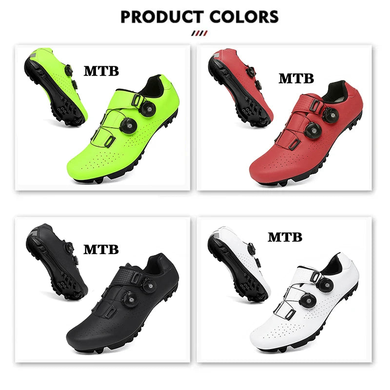 Cycling Sneaker MTB Men Sport Road Bike Boots Flat Racing Speed Sneakers Trail Mountain Bicycle Footwear Spd Pedal Cycling Shoes