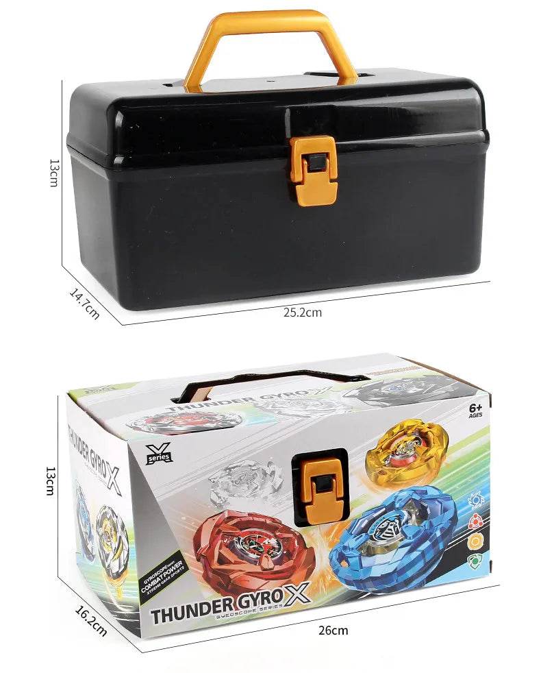 8 PCS BX Bey X with Grip and Launchers Tool box Set Toys - AIAZ