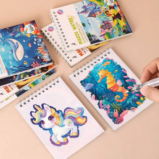 Magic Water Coloring Books for Toddlers 2 3 4 5 6 Years Old Graffiti Fantasy Unicorn Forest Ocean Animal Water Drawing Pictures - AIAZ