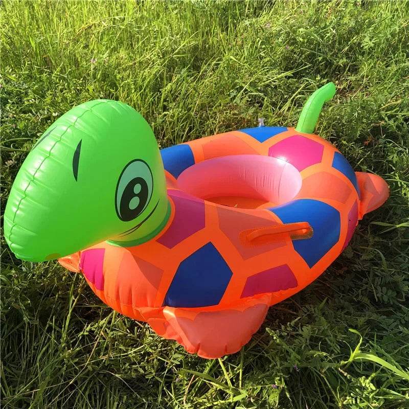 Baby Kids Swimming Floats Cartoon Ring Safety Swimming Ring Inflatable Swim Float Seat Boat Water Fun Pool Toy Gift for Baby Kid - AIAZ