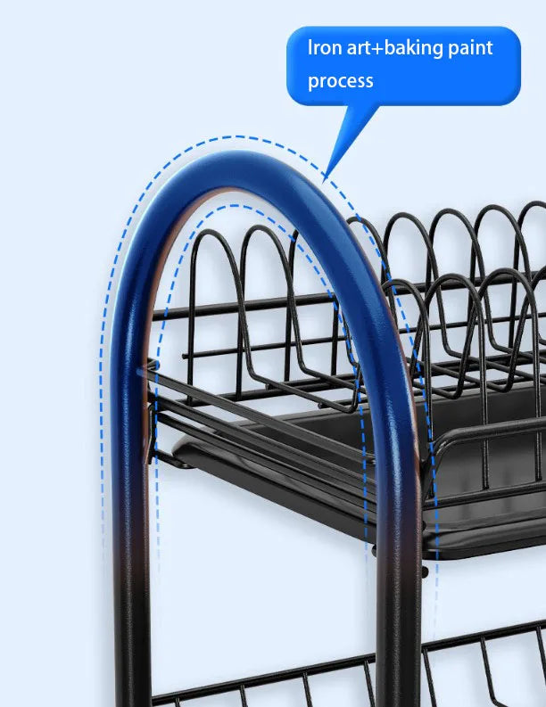 Kitchen Dish Storage Rack Countertop Water Filter Drying Bowl Basket Chopsticks Plate Storage Drain Bowl Shelf