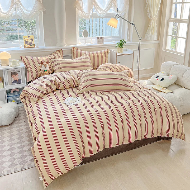 3pcs printed duvet set (1* duvet set + 2 * pillowcase, no core), bedding set, soft and comfortable, all-season